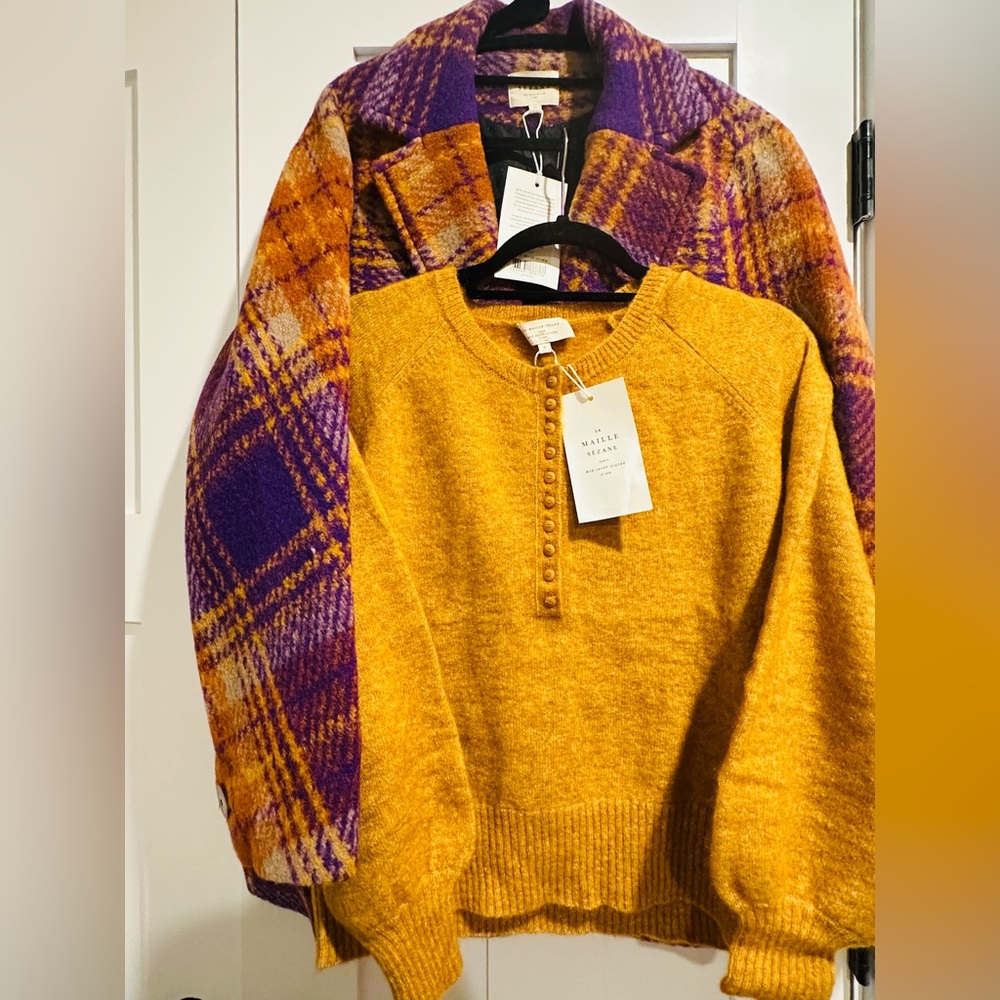 🍂Sezane Léon Jumper Jaune Cumin - Size S